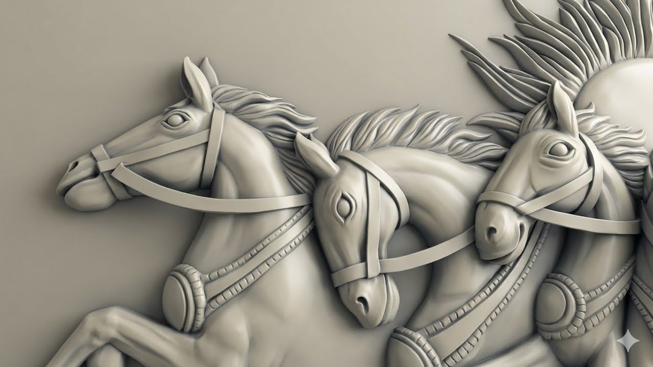 (Part - 5) Amazing 3D Cement Wall Mural On Concrete Wall / Cement Craft , #Andhra pradesh