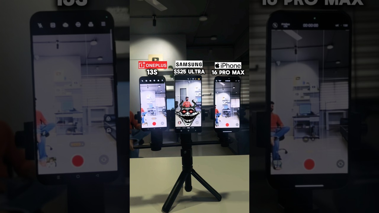 iPhone 16 pro max vs Samsung s25 ultra vs one plus 13s camera tracking comparison 📸