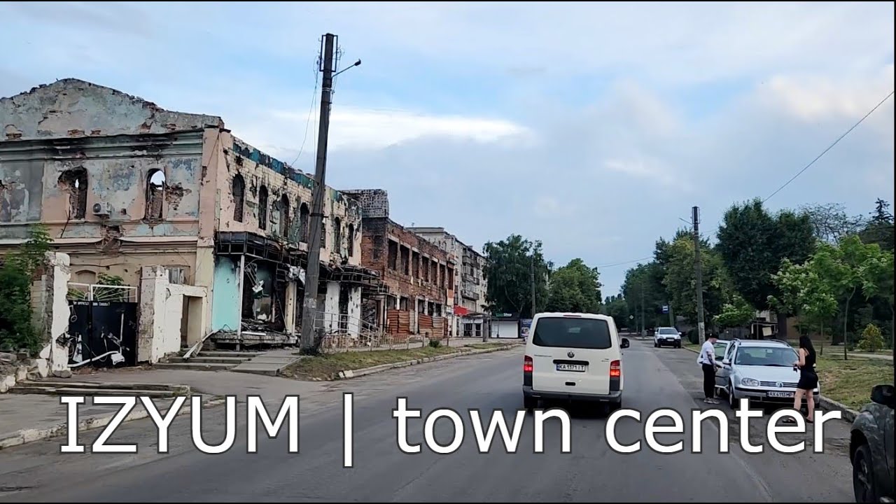 Izjum | town center | driving around the city