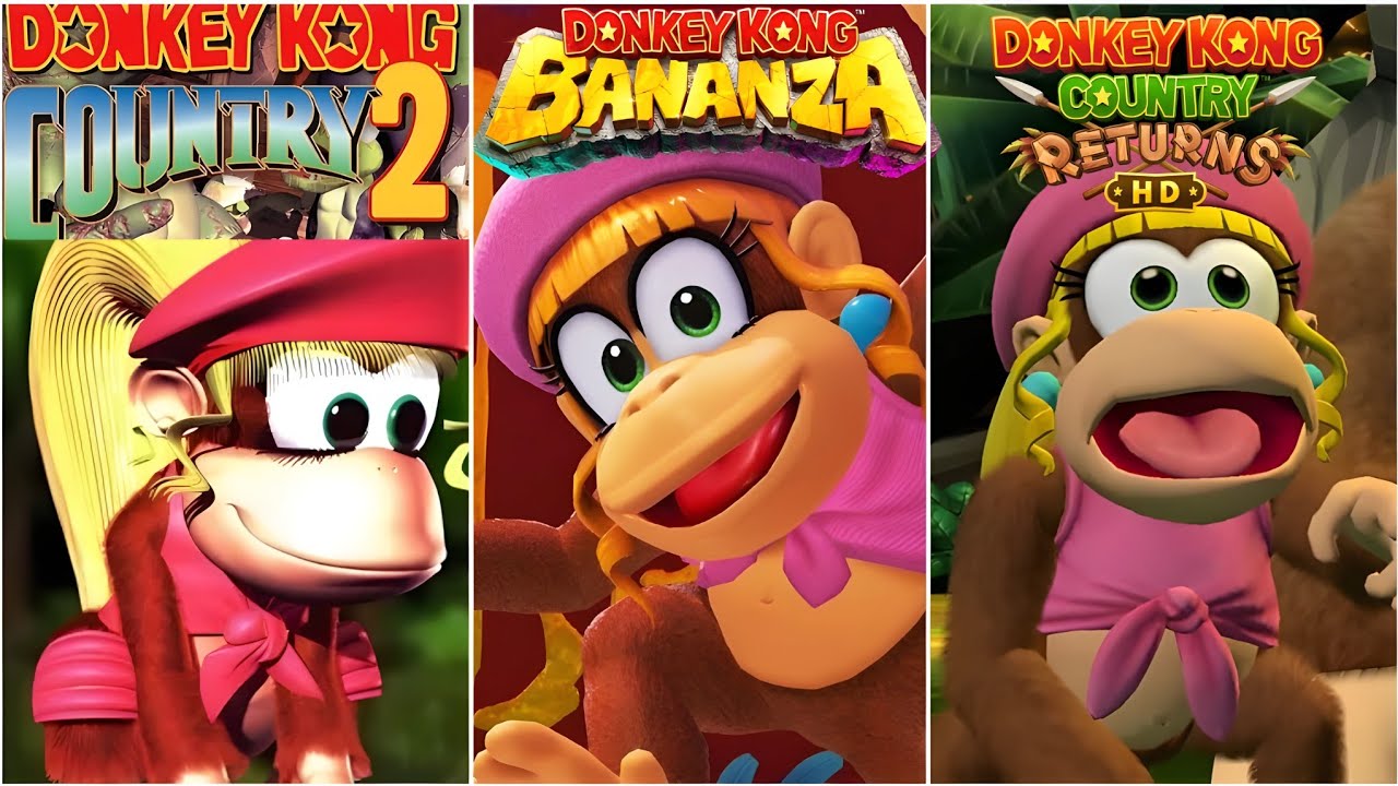 Evolution Of Dixie Kong In Donkey Kong Games (1991-2026)