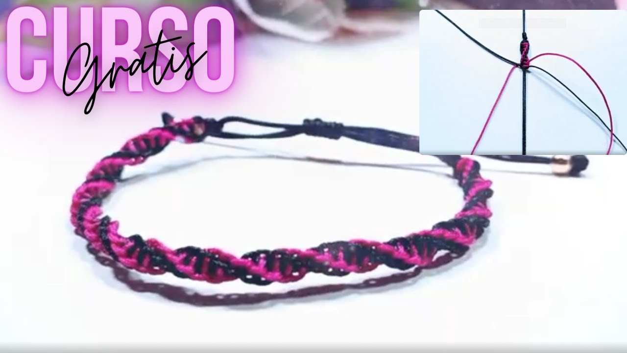 Como hacer Pulsera ADN o nudo entorchado doble