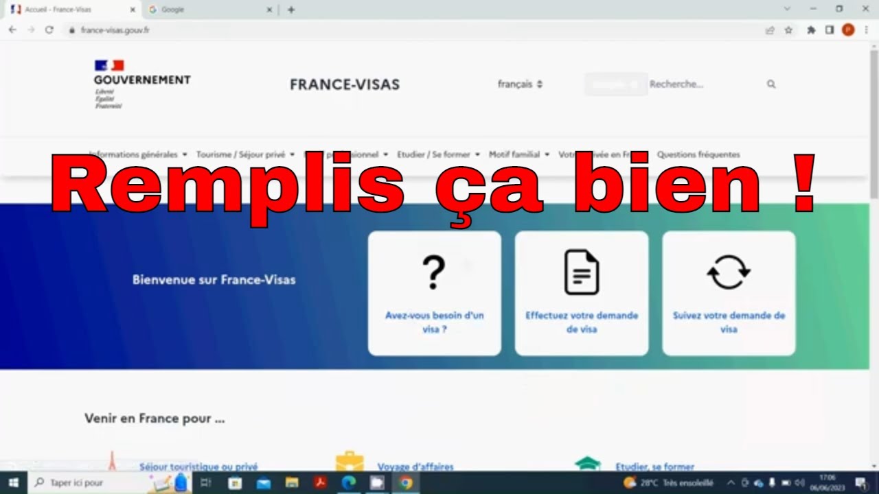 Demande de visa d'études en France : Comment remplir le formulaire sur France-Visa