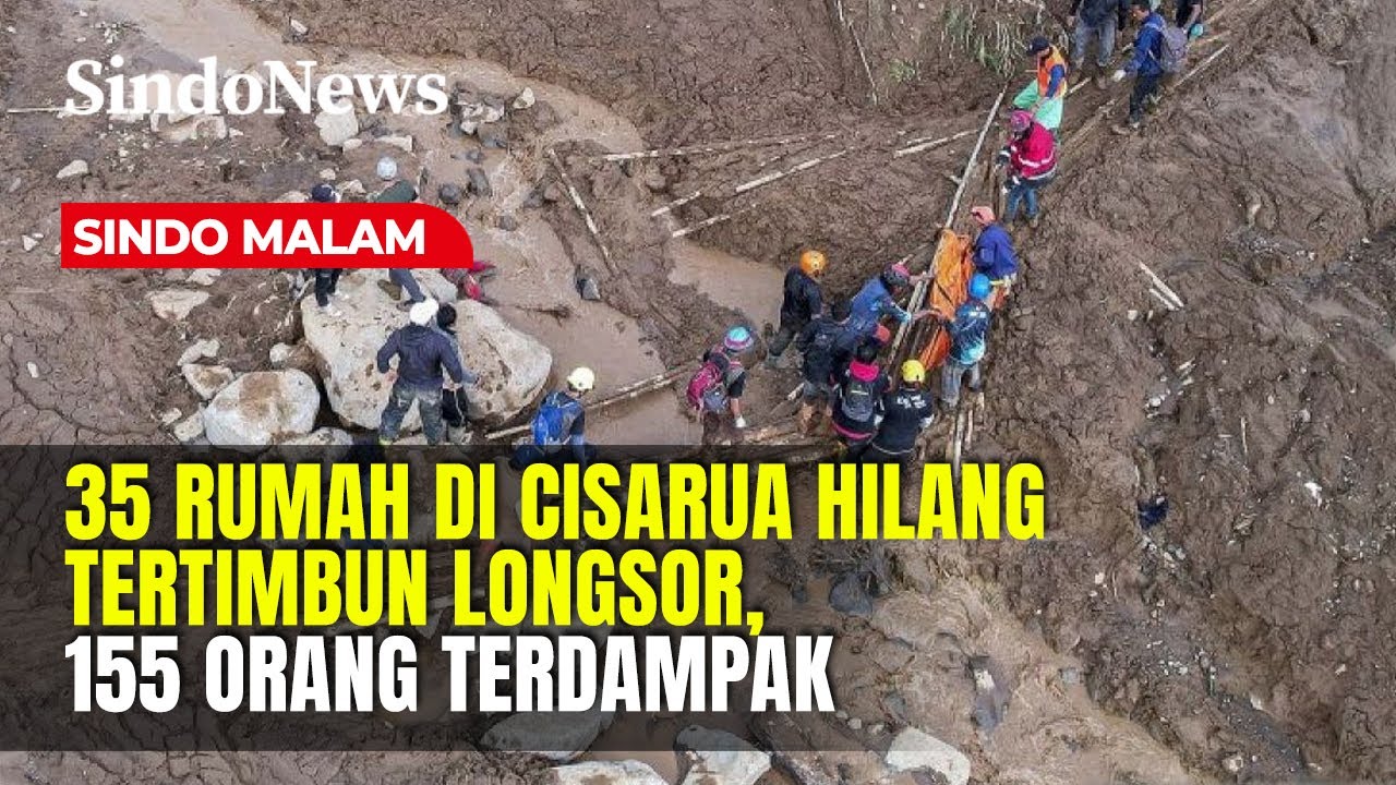35 Rumah di Cisarua Hilang Tertimbun Longsor, 155 Orang Terdampak  | Sindo Malam | 27/01