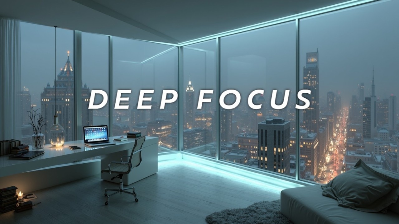 City Skyline Focus Music ~ Deep Work Concentration & Productivity Boost