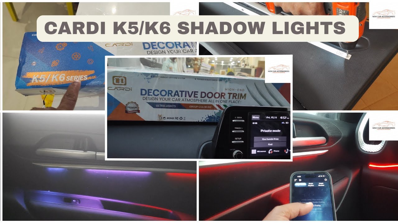 CARDI K5/K5 Ambient Lights Fitting in Kia Sonet | Shadow Lights | Ambient Lights for car