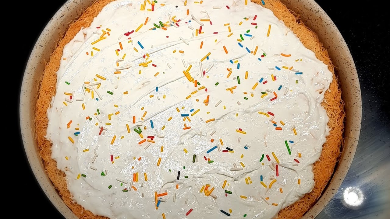 طريقة عمل الكنافة بكريمة الخفق 😋❤️