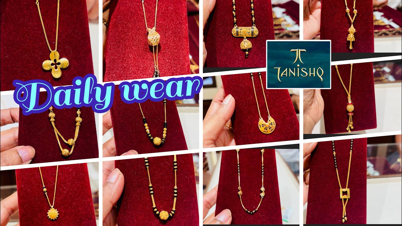 Tanishq Latest Light weight Gold Mangalsutra design with price | Tanishq Daily wear gold Mangalsutra