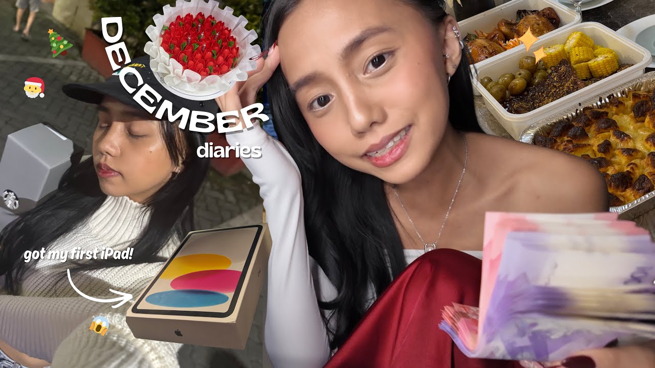 DECEMBER DIARIES: christmas parties! 🎄, grocery time, ipad unboxing! 😭, new year/bday vlog! 🎆