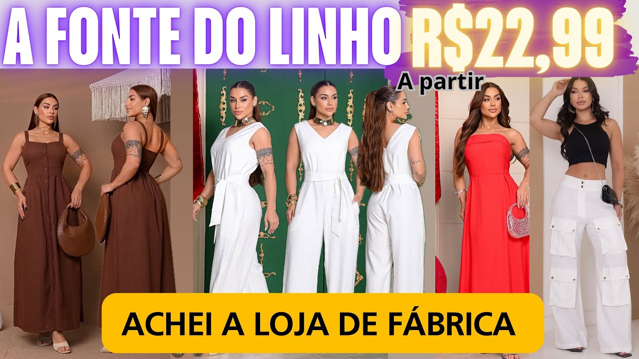 PEÇAS NO LINHO R$22,99 ACHEI A FÁBRICA QUE AS LOJAS COMPRAM PRA VENDER NO BRÁS, AQUI É MAIS BARATO 