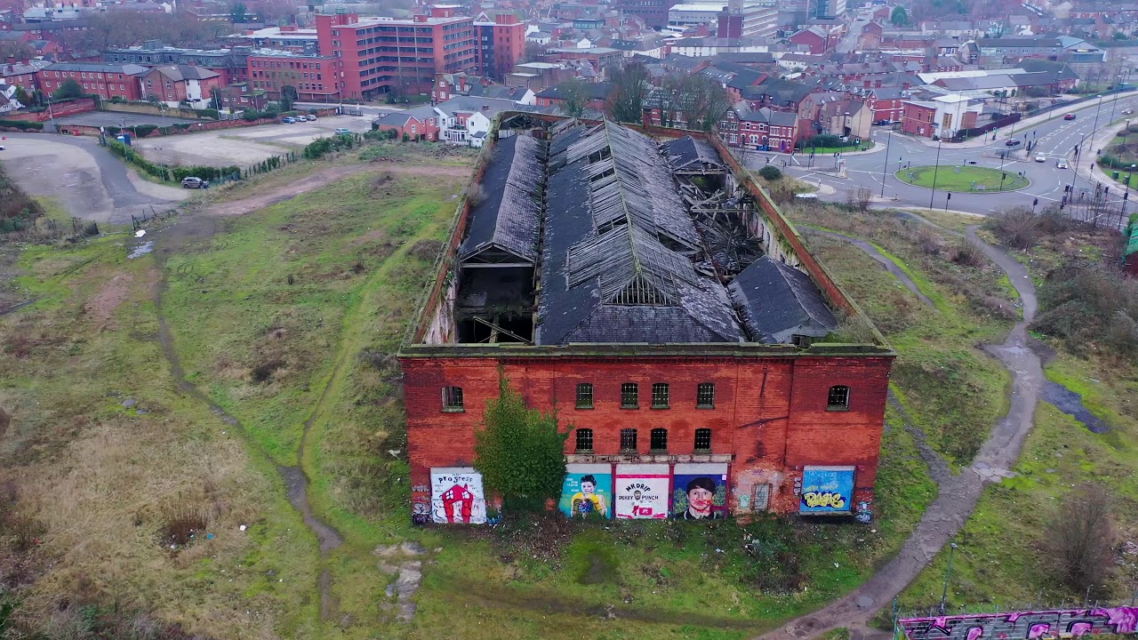 GNR Bonded Goods warehouse Derby by drone