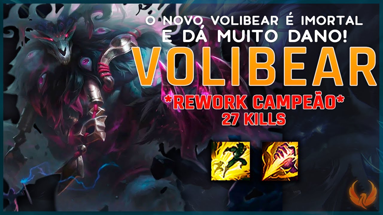 O NOVO REWORK DO VOLIBEAR É IMORTAL E DÁ MUITO DANO *27 KILLS* - VOLIBEAR JUNGLE GAMEPLAY [PT-BR]