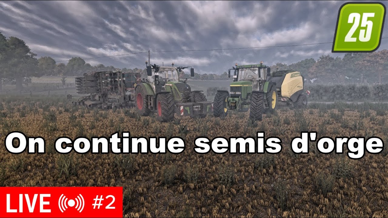 Semis d'orge et pressage du foin #2
