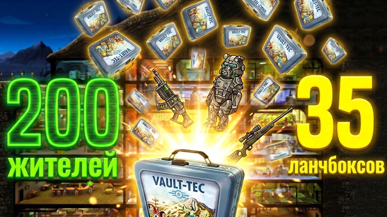 #7 200 жителей и 35 контейнеров ● Шелтер ● Fallout Shelter