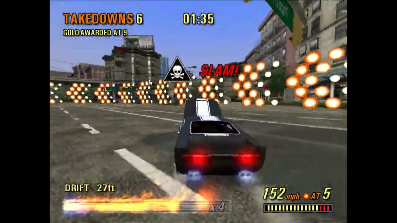 Burnout 3 Demo Disc gameplay - Road Rage (PCSX2)