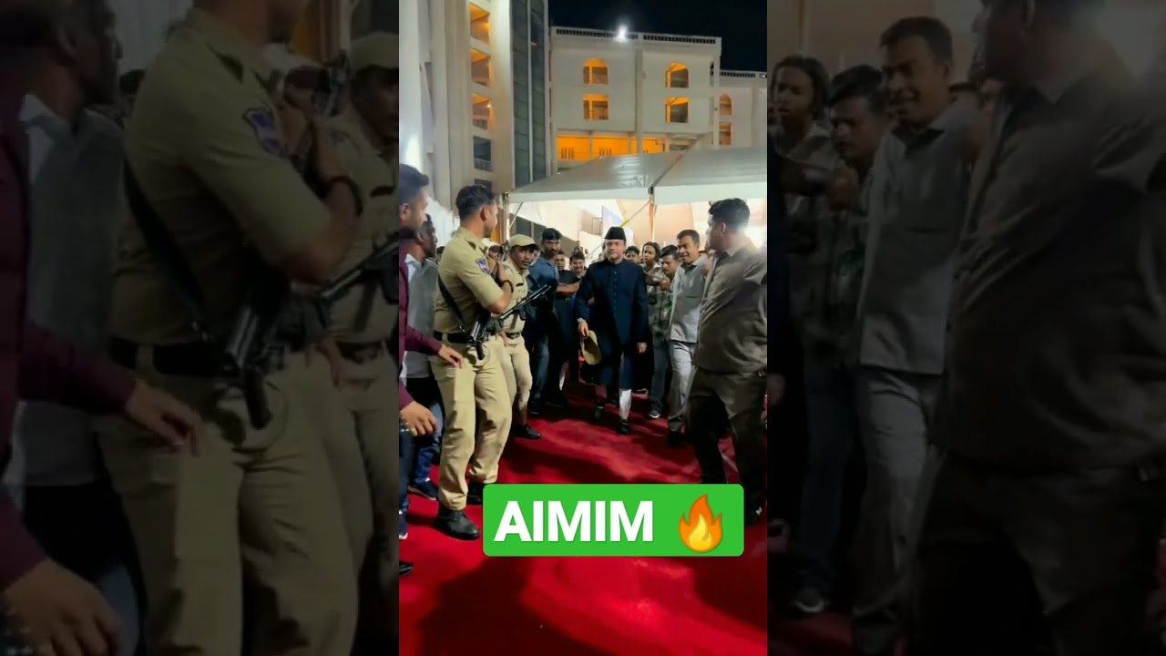AIMIM| Akbaruddin Owaisi Royal Entry 🔥| aimim zindabad| #aimim #shorts
