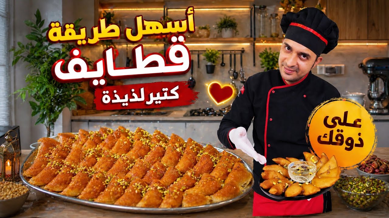 شيف أديب | قطايف اهم اسباب نجاح القطايف معكم!