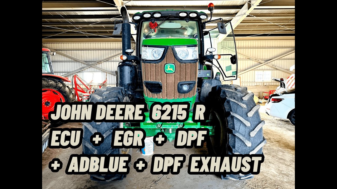 JOHN DEERE 6215R ~ MYS Tractor ECU Tuning + EGR/DPF/AdBlue Revised + MYS DPF Exhaust Pipe