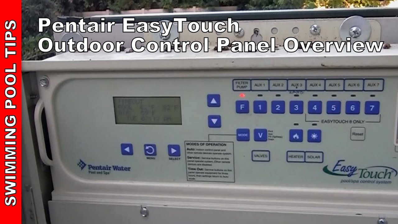 EasyTouch&reg; Pool and Spa Control Outdoor Panel Overview