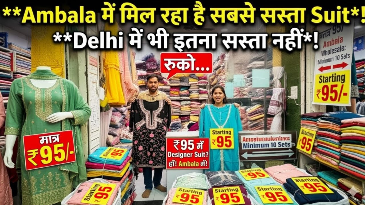 Ambala की सबसे बड़ी kurti फैक्ट्री | Summer kurti Wholesale Market in Ambala City | Poonam m market