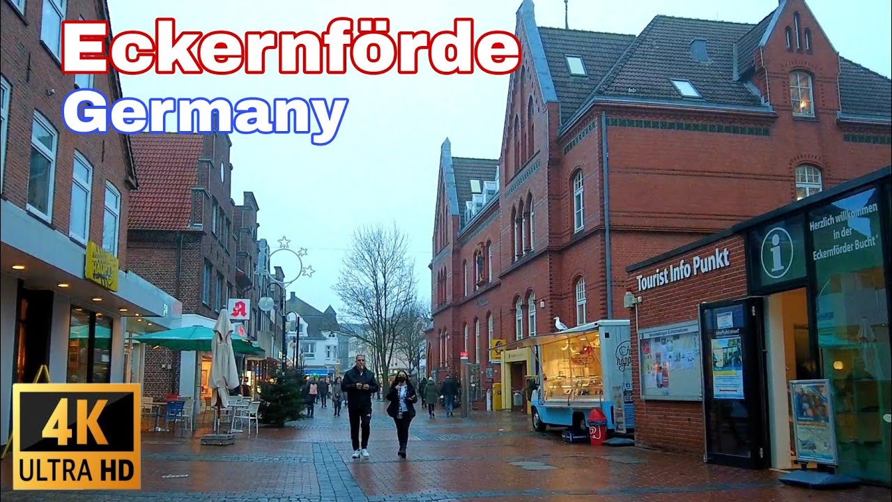 Germany - Eckernförde Walking Tour (4k Ultra HD 60fps)