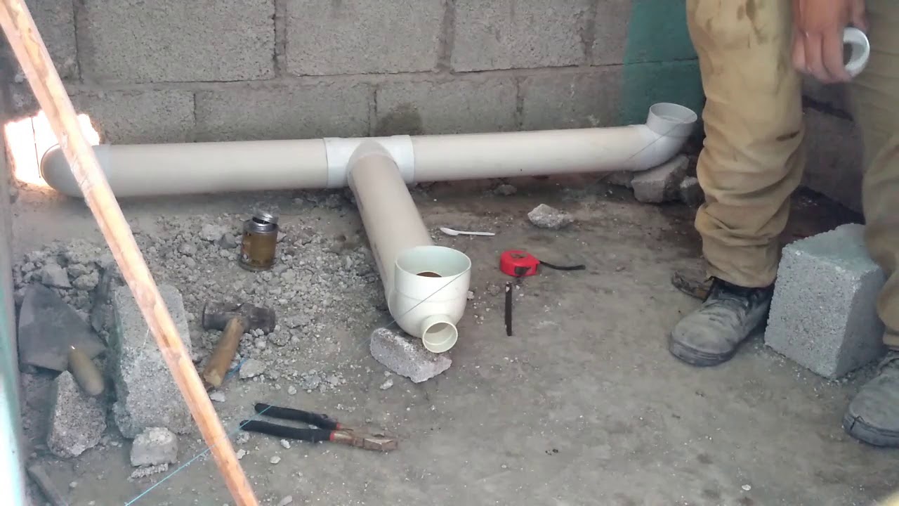 como poner tuberia de dreneje para un baño