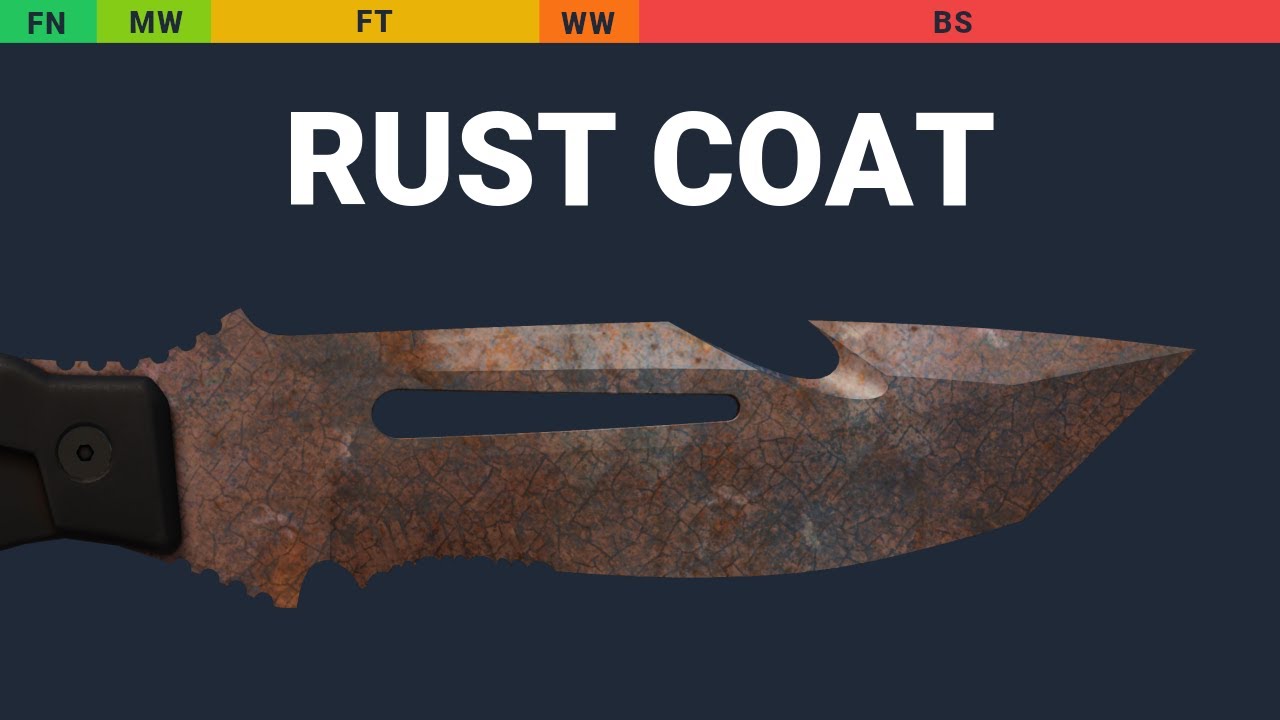 Survival Knife Rust Coat - Skin Float And Wear Preview