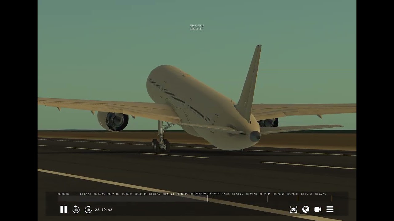 B787-9 take off from La Romana 
