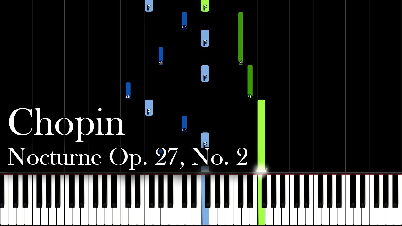 Chopin - Nocturne Op. 27 No. 2 (Piano Tutorial) [Synthesia]