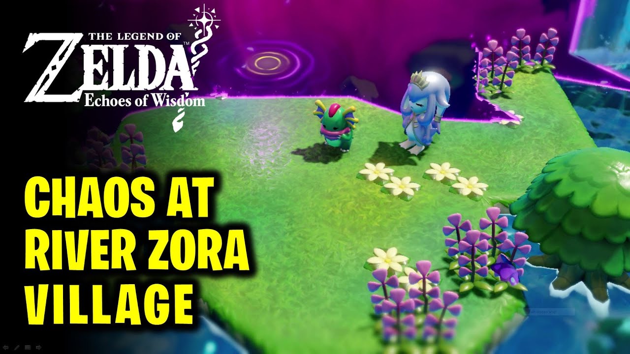 Chaos at River Zora Village - Stilled Upper Zora River | Legend of Zelda Echoes of Wisdom
