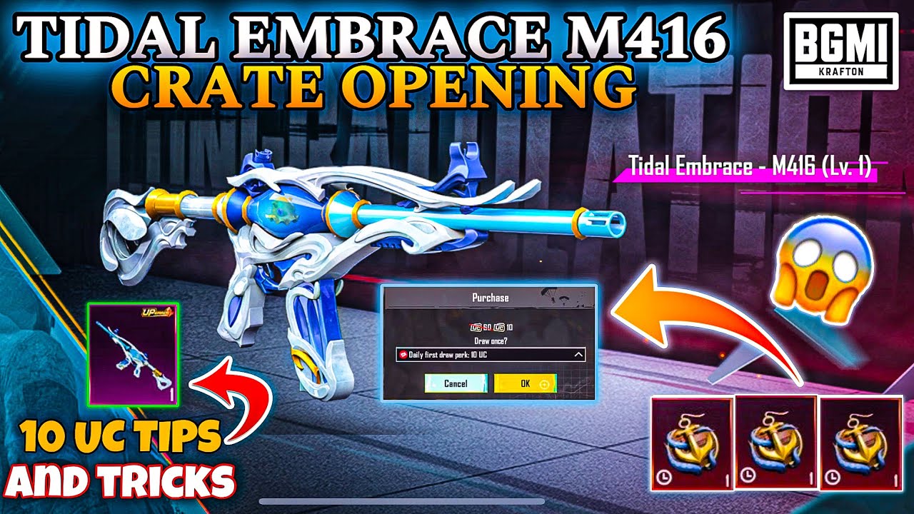 NEW TIDAL EMBRACE M416 🤩| CRATE OPENING AND UPGRADE ⁉️|| BGMI / PUBG