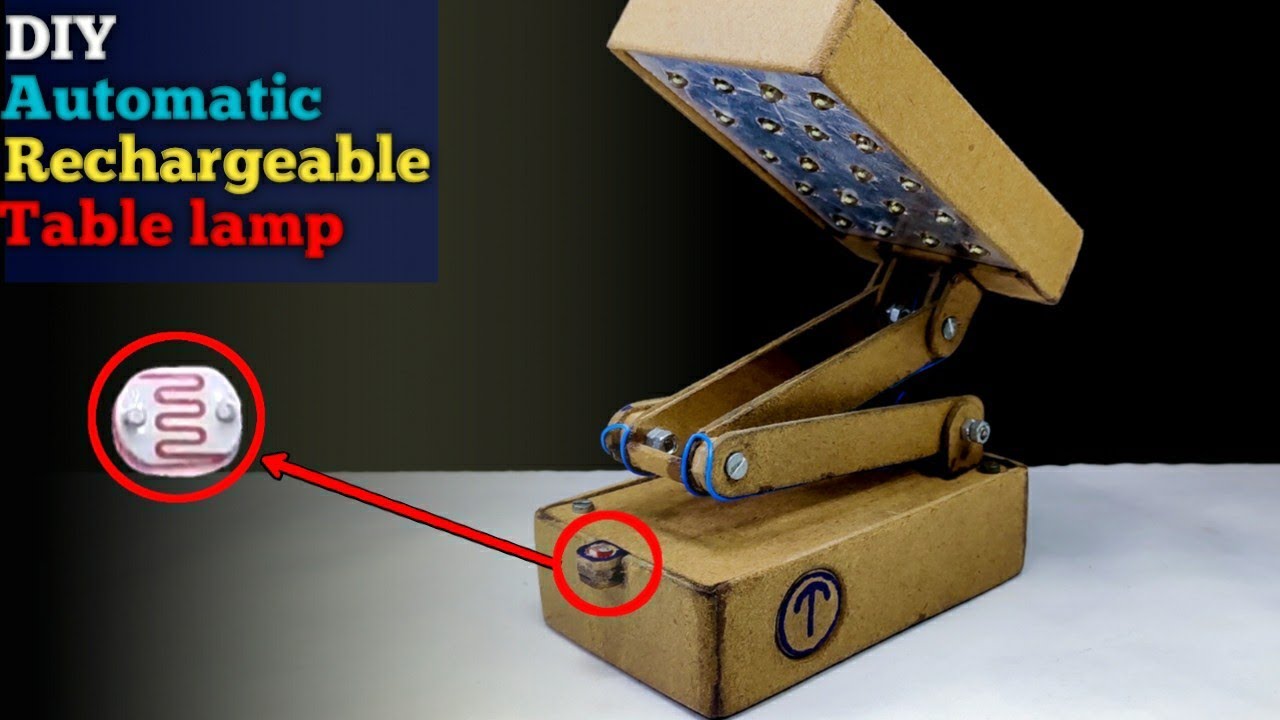 How to make automatic study lamp || Rechargeable || Table lamp...
