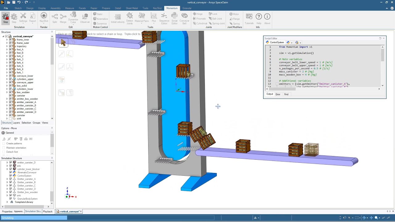 Designing a control system for a vertical lift conveyor system