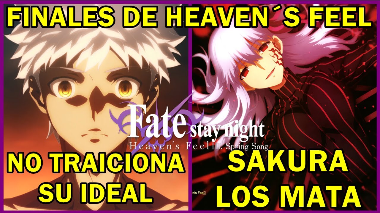 ¿Y si Shirou no traicionaba sus ideales de ser un heroe?-Finales de  Fate/Stay Night Heaven's Feel