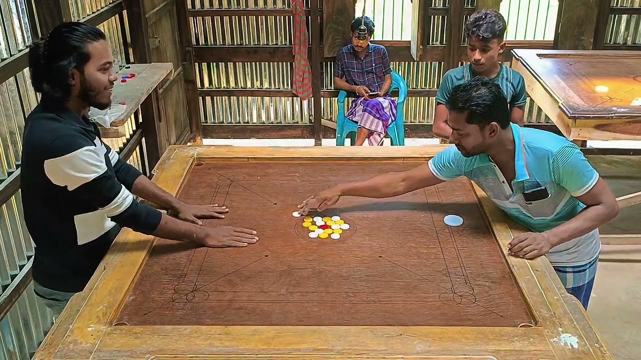 বিডের বোর্ডে বিড ছারা খেলা। Rifat V/S Bappi.. Carrom khela 2025..