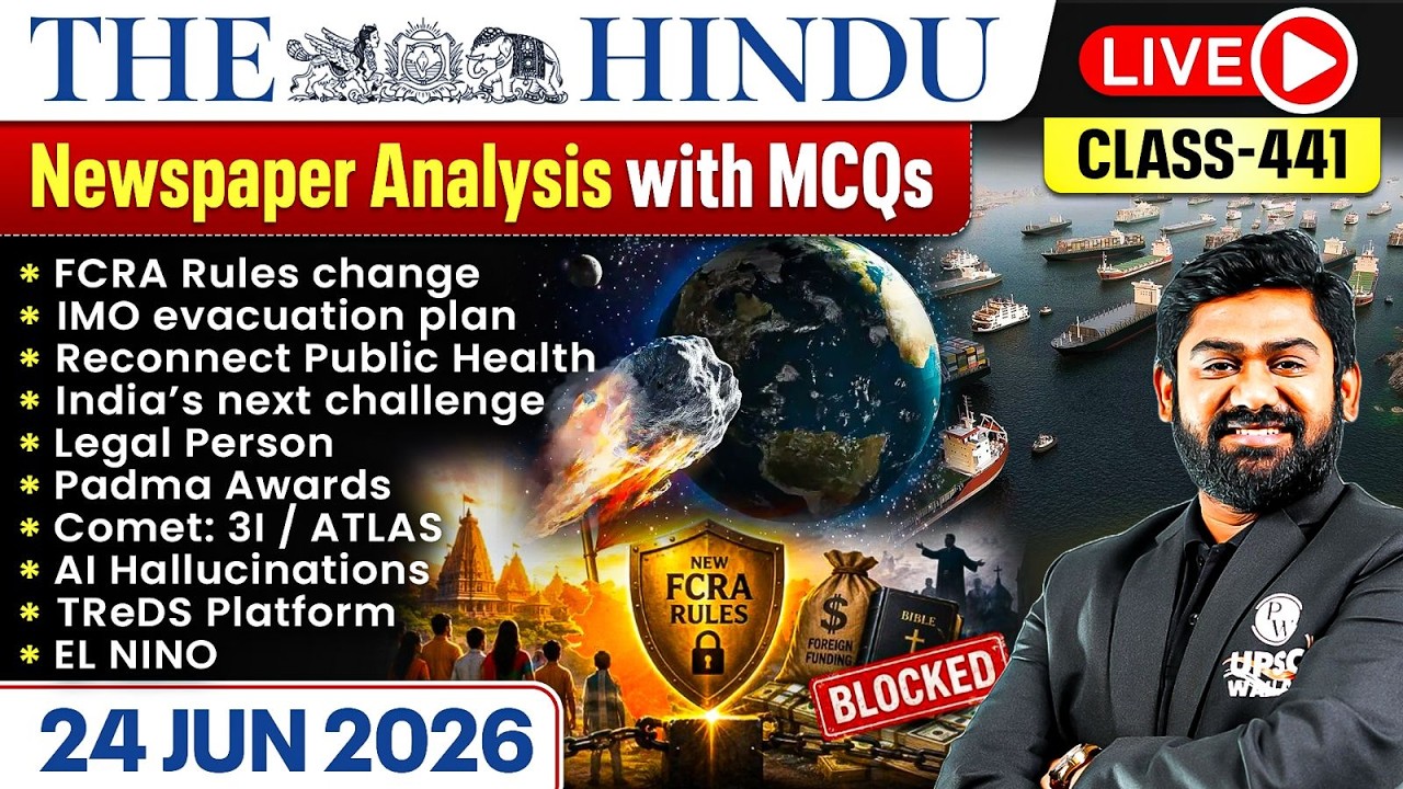 The Hindu Analysis - 24th June | The Hindu Newspaper Today with MCQs | Aasim Sir