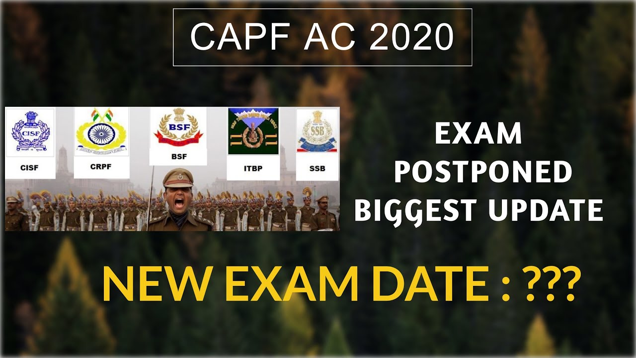 CAPF AC 2020: EXAM DATE ANNOUNCED BY UPSC : OFFICIAL #capfac