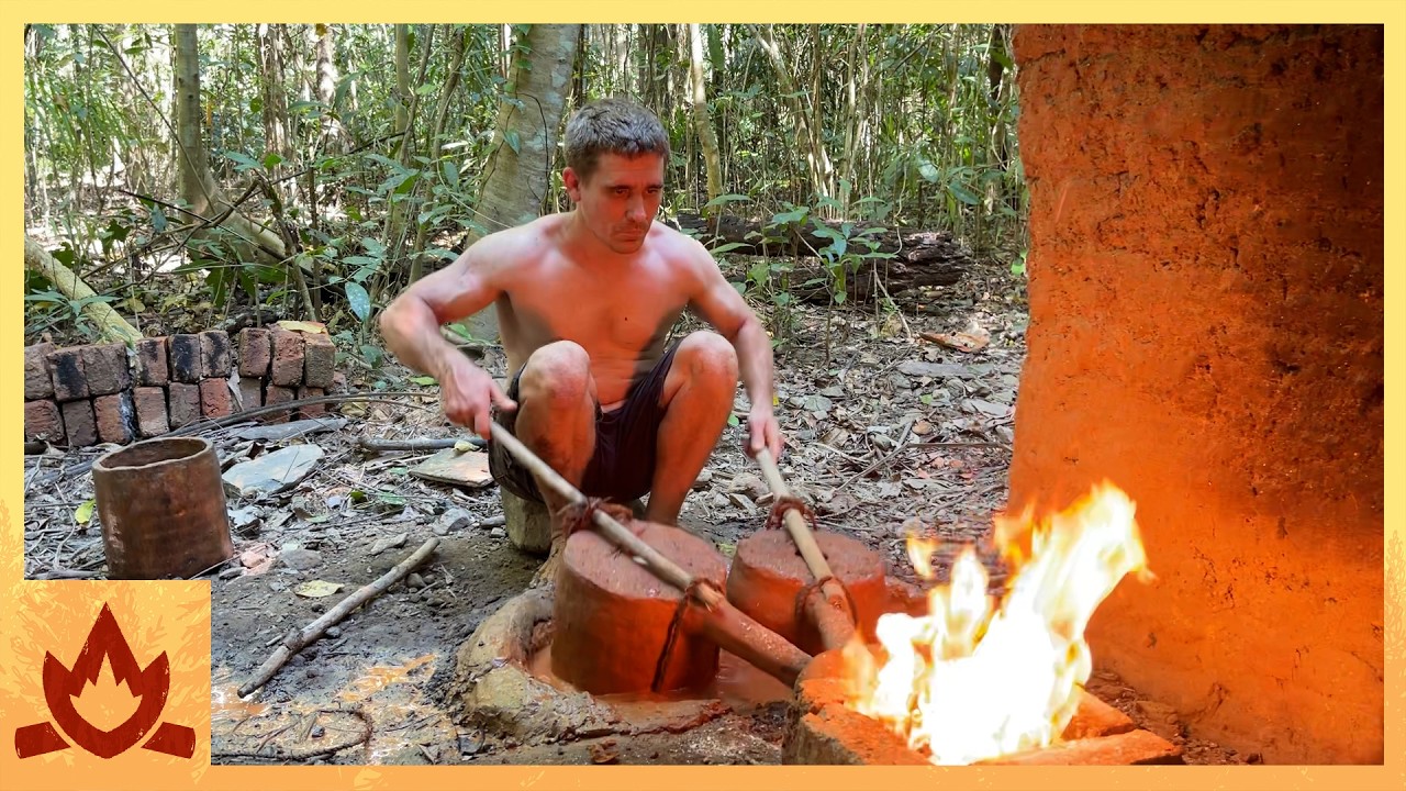 Primitive Technology: Double water bellows