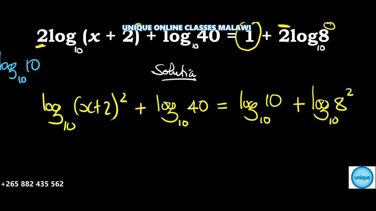 Form 3 Maths - Logarithm (practice question)