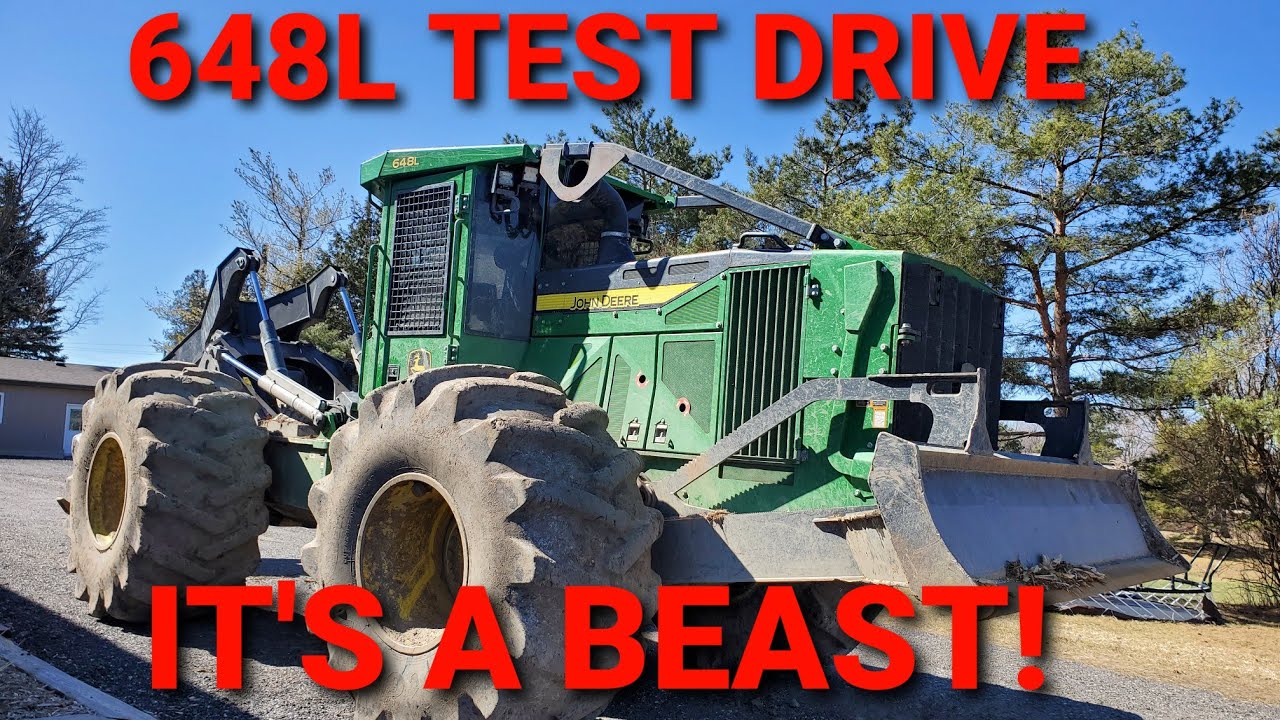 JOHN DEERE 648L TEST DRIVE WITH MY BOYS