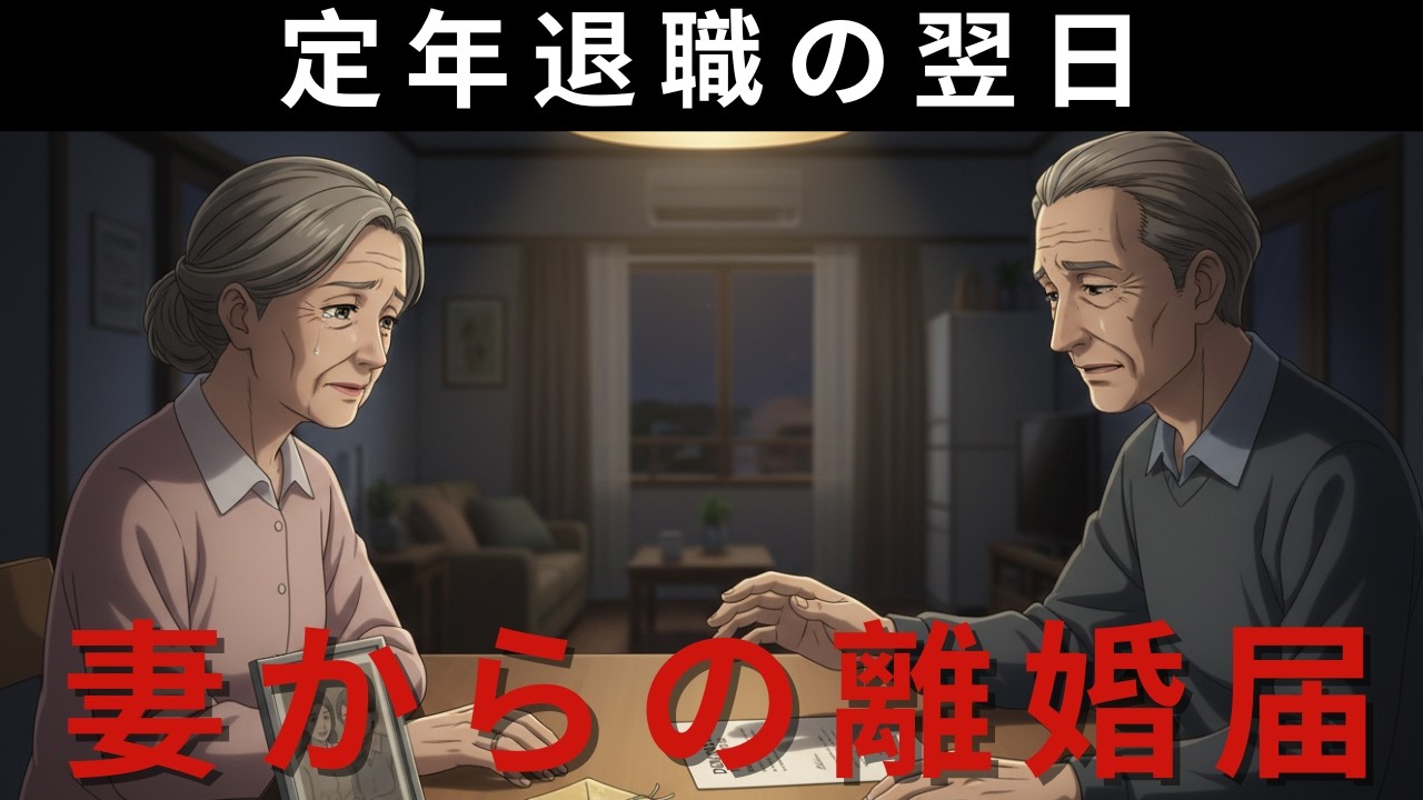【漫画】定年退職した翌日に妻から離婚届を渡された男...40年間気づかなかった真実