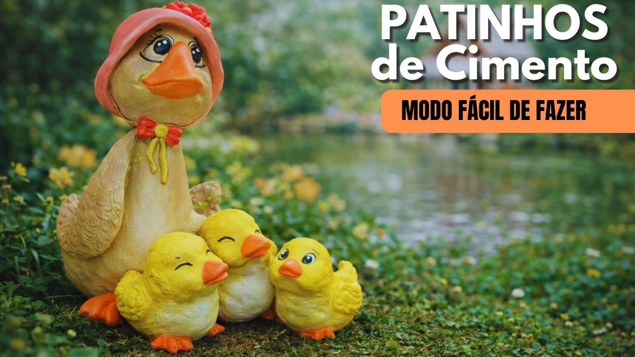 DIY- MAMÃE PATINHA DE CIMENTO E ISOPOR- FÁCIL DE FAZER #diyartesanato #artecomcimento #diycrafts