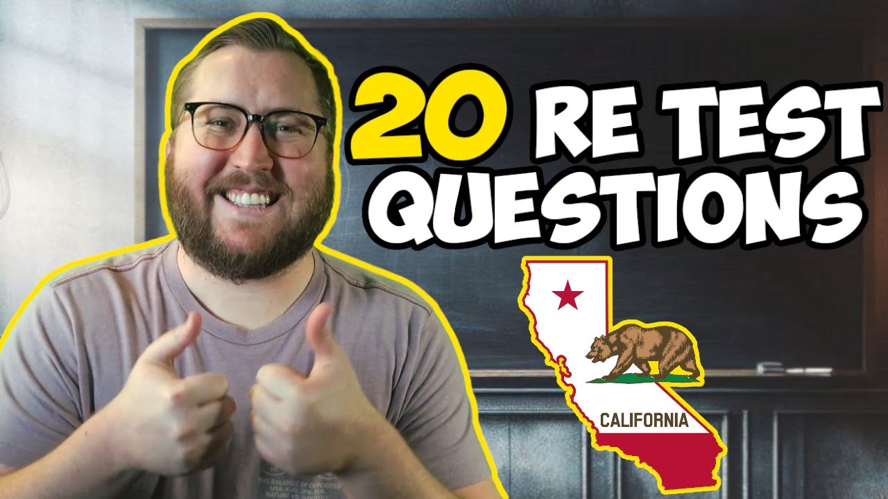2025 Real Estate Test -  20 Practice Questions (California Sales License)