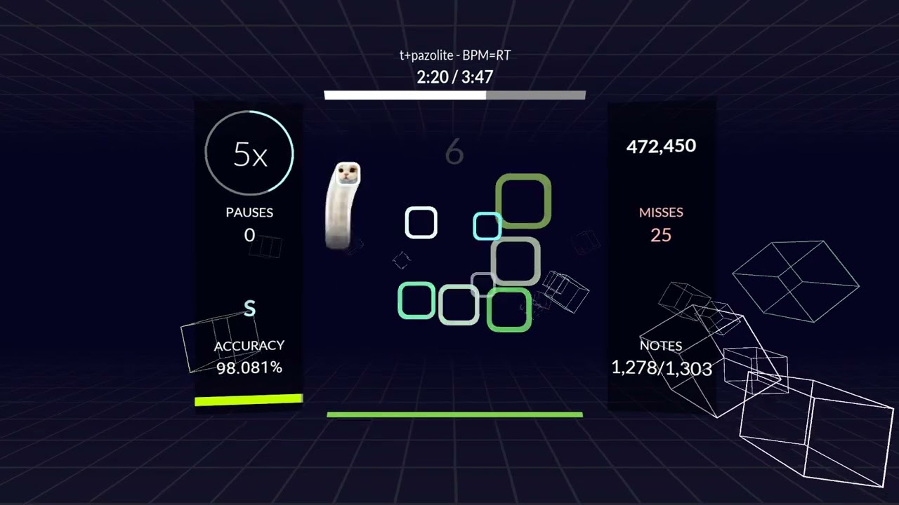 Rhythia | t+pazolite - BPM=RT 97.054%, nomod