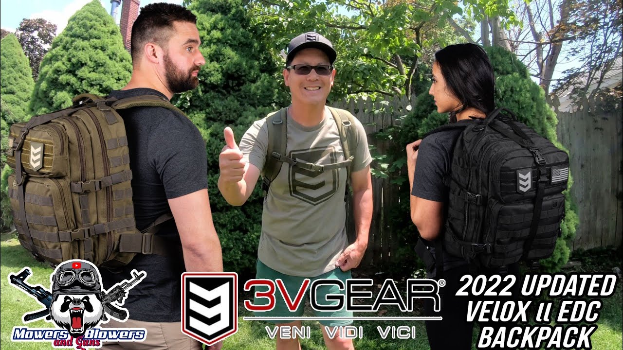3VGEAR UPDATED REINFORCED STRENGTHENED VELOX ll 27L QUICK ACTION TACTICAL BUG OUT BAG EDC BACKPACK