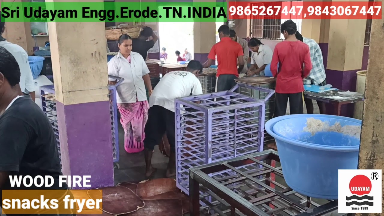 Fryer,snacks fryer,wood fire fryer,Biomass pellet burner fryer,namkeen,nylon sev,chakli,chips fryer.