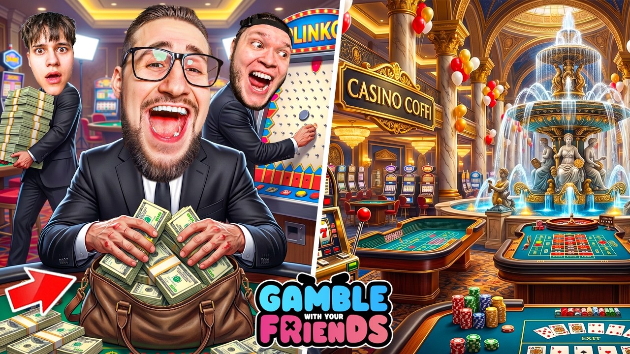 МЫ ЛУДОМАНЫ на 24 ЧАСА! НАШ ПЕРВЫЙ 1.000.000$ и НОВЫЙ ЭТАЖ КАЗИНО! (GAMBLE WITH YOUR FRIENDES)