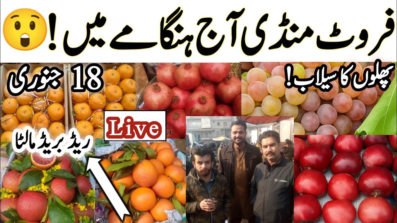 "Fruit Mandi Turns into Chaos 😱 | Live Fruit Auction in Lahore | 18 January 2026"