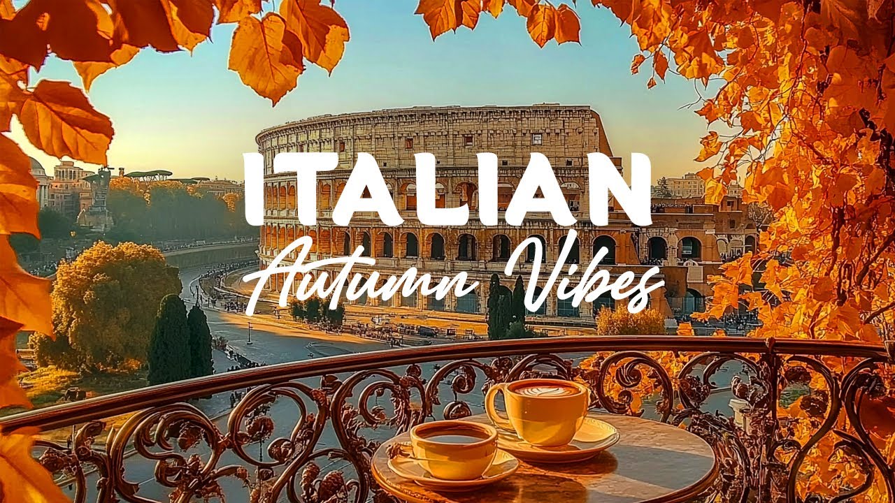 🍂 Relaxing Autumn Mediterranean Music 🎶 | Italian Seaside Views & Romantic Fall Vibes