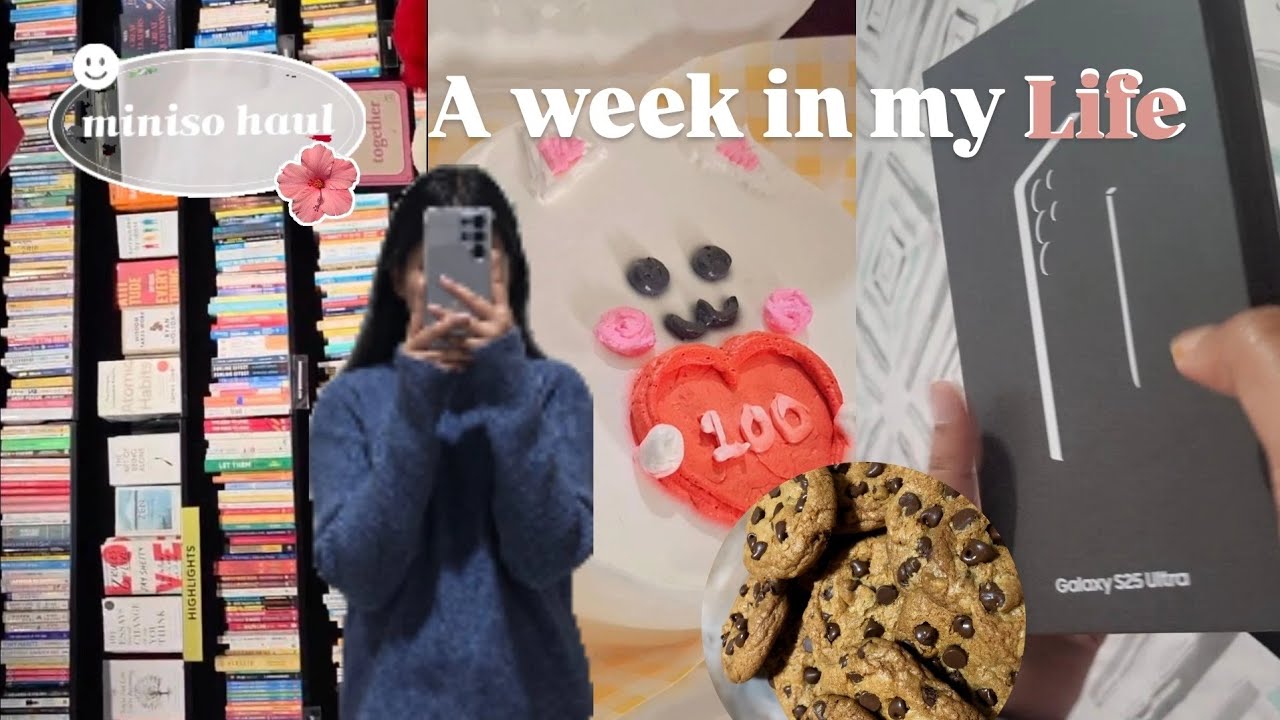 A week in my life 🎀 | aesthetic vlogs ✨️| study vlog|cooking|shopping|unboxing|baking| readingbooks 