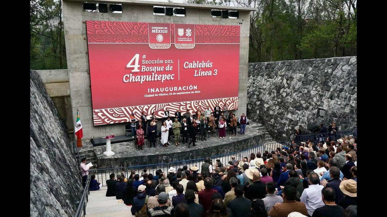 Inauguración: Cuarta Sección del Bosque de Chapultepec y Línea 3 de Cablebús.